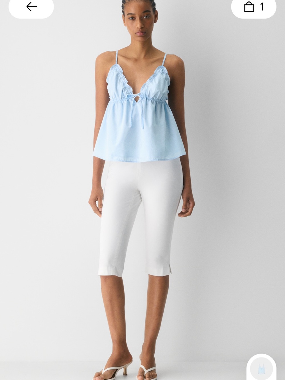 Aritzia Wilfred caviar poplin camisole